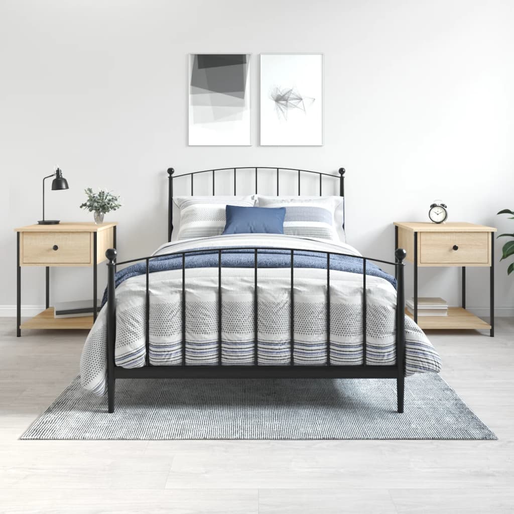 vidaXL Bedside Tables 2 pcs Sonoma Oak 44x45x58 cm Engineered Wood