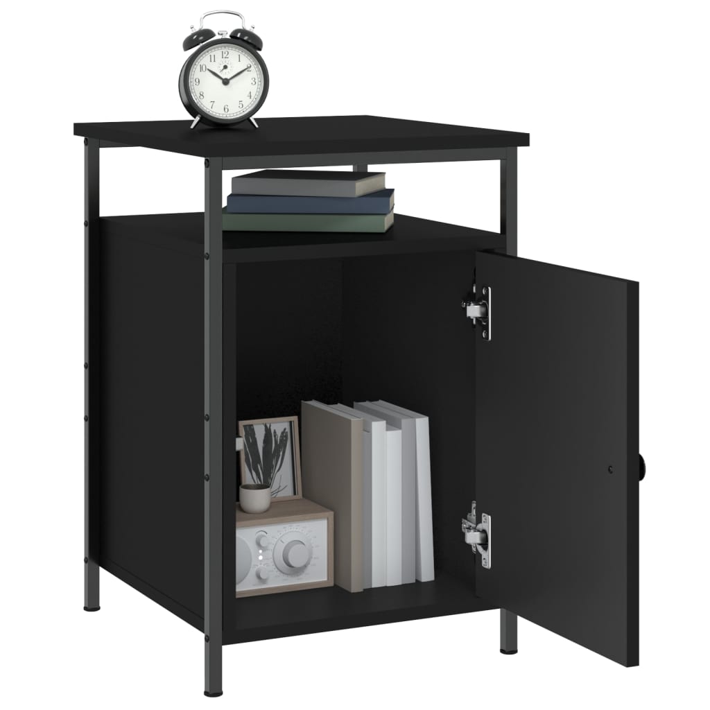 8720845938222_g_en_hd_2 vidaXL Bedside Cabinet Black 40x42x60 cm Engineered Wood - Image 5