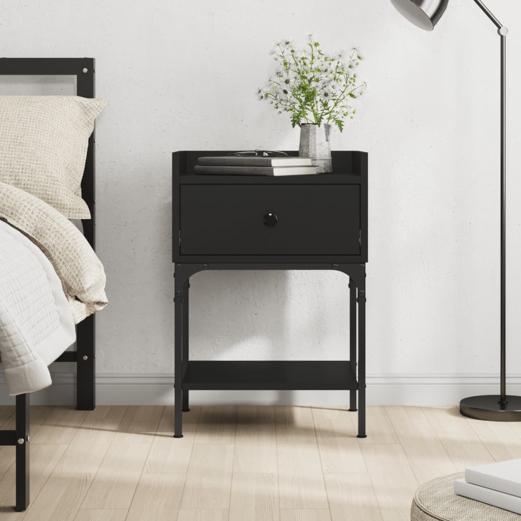 8720845938529_m_en_hd_1 vidaXL Bedside Table Black 40.5x31x60 cm Engineered Wood - Image 1