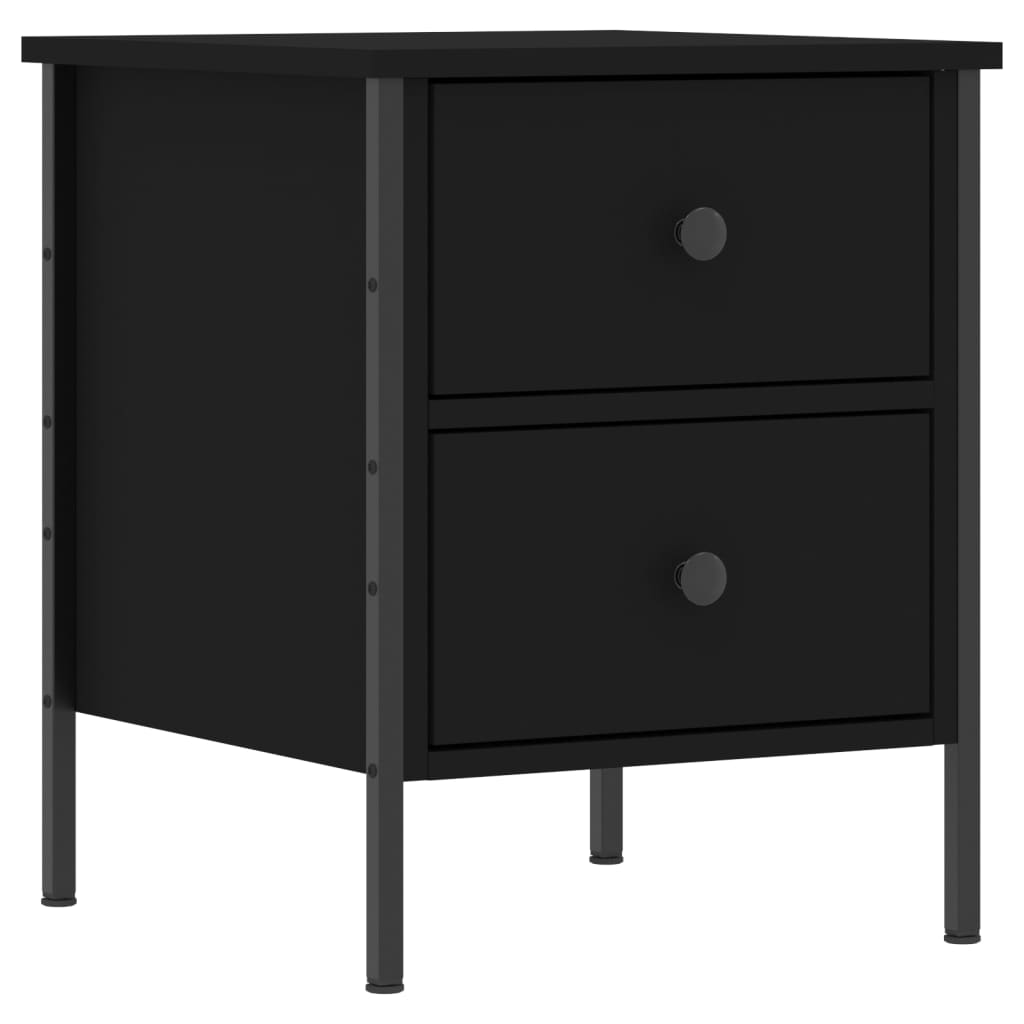 8720845939427_a_en_hd_1 vidaXL Bedside Cabinet Black 40x42x50 cm Engineered Wood - Image 2
