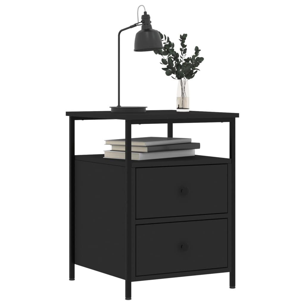 8720845939625_g_en_hd_1 vidaXL Bedside Cabinet Black 44x45x60 cm Engineered Wood - Image 4