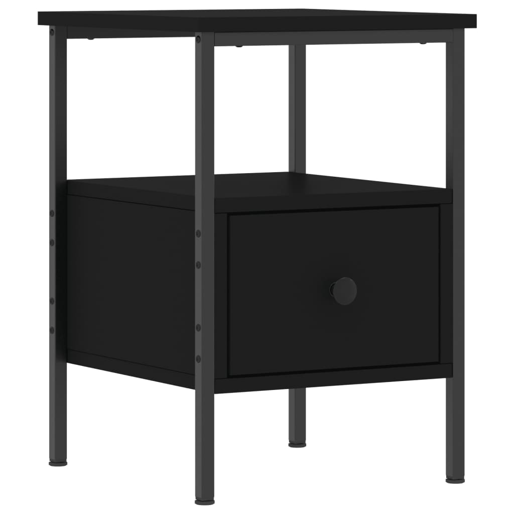 8720845940027_a_en_hd_1 vidaXL Bedside Cabinet Black 34x36x50 cm Engineered Wood - Image 2