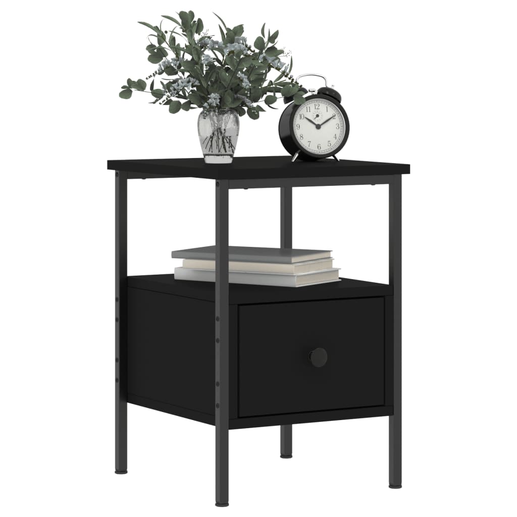 8720845940027_g_en_hd_1 vidaXL Bedside Cabinet Black 34x36x50 cm Engineered Wood - Image 4