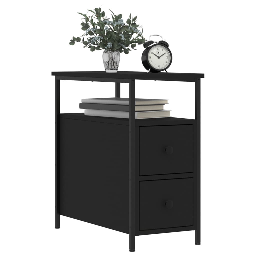 8720845940225_g_en_hd_1 vidaXL Bedside Cabinet Black 30x60x60 cm Engineered Wood - Image 4