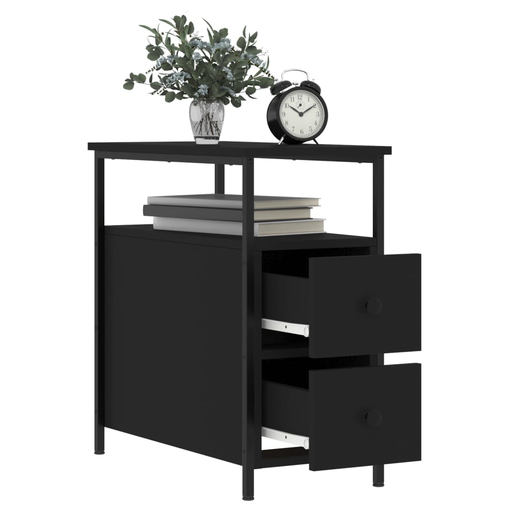 8720845940225_g_en_hd_2 vidaXL Bedside Cabinet Black 30x60x60 cm Engineered Wood - Image 5