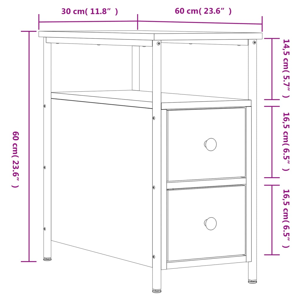 8720845940225_g_en_hd_9 vidaXL Bedside Cabinet Black 30x60x60 cm Engineered Wood - Image 12