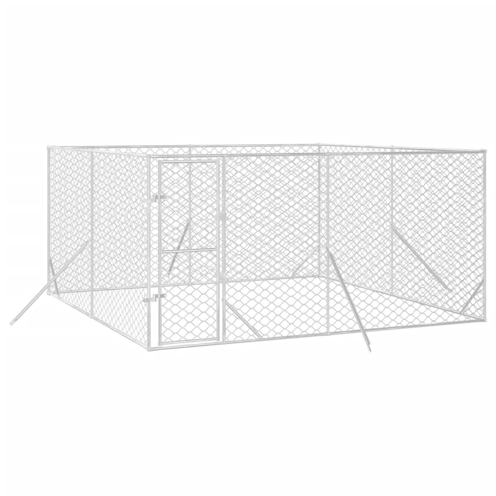 8720845942342_g_en_hd_1 vidaXL Outdoor Dog Kennel Silver 4x4x2 m Galvanised Steel - Image 3