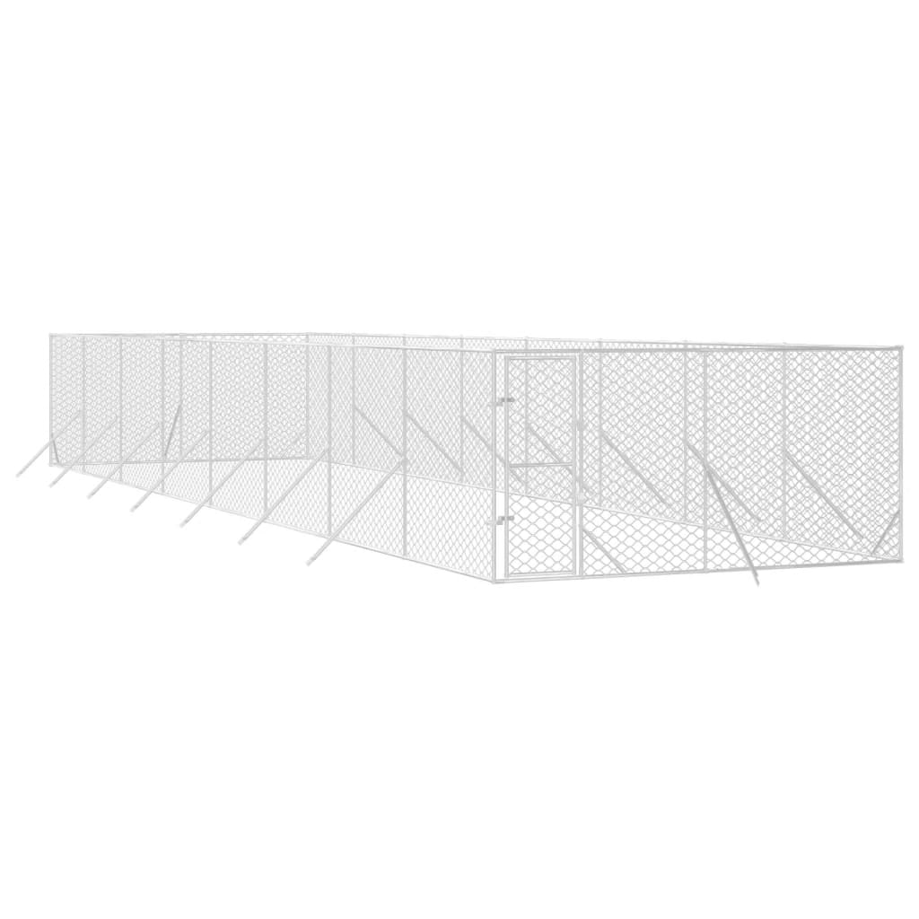 8720845942373_g_en_hd_1 vidaXL Outdoor Dog Kennel Silver 4x16x2 m Galvanised Steel - Image 3