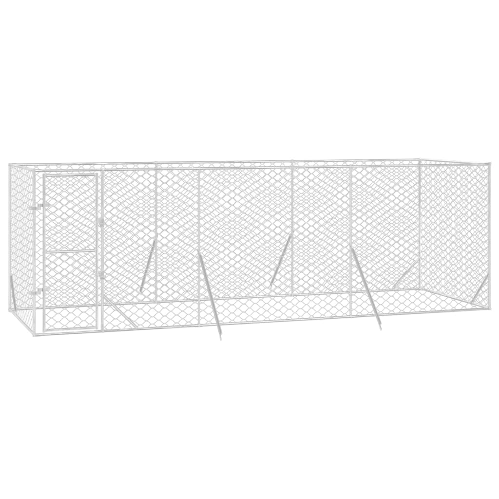 8720845942380_g_en_hd_1 vidaXL Outdoor Dog Kennel Silver 6x2x2 m Galvanised Steel - Image 3