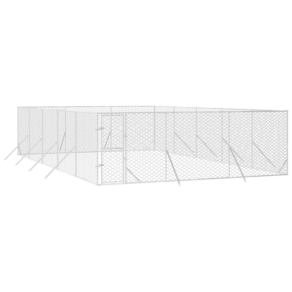 8720845942403_g_en_hd_1 vidaXL Outdoor Dog Kennel Silver 6x10x2 m Galvanised Steel - Image 3