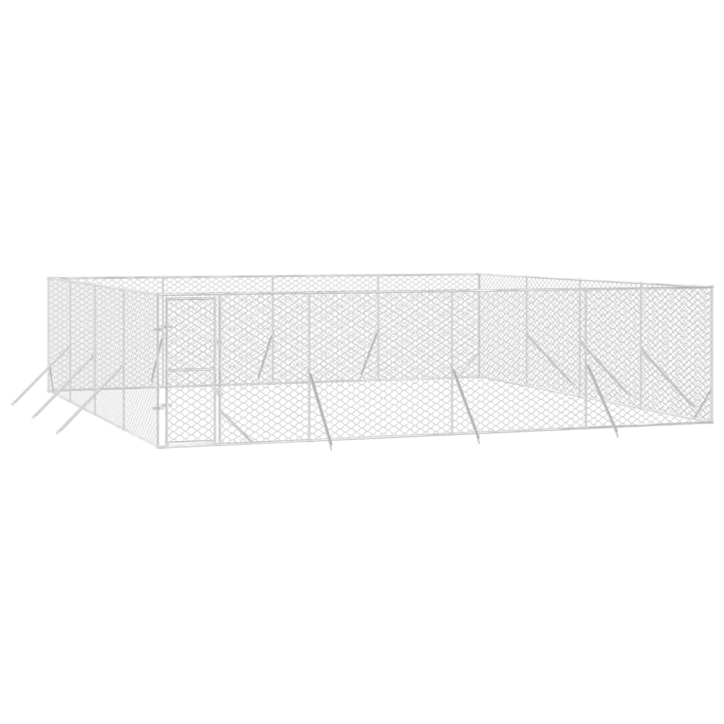 8720845942434_g_en_hd_1 vidaXL Outdoor Dog Kennel Silver 8x8x2 m Galvanised Steel - Image 3