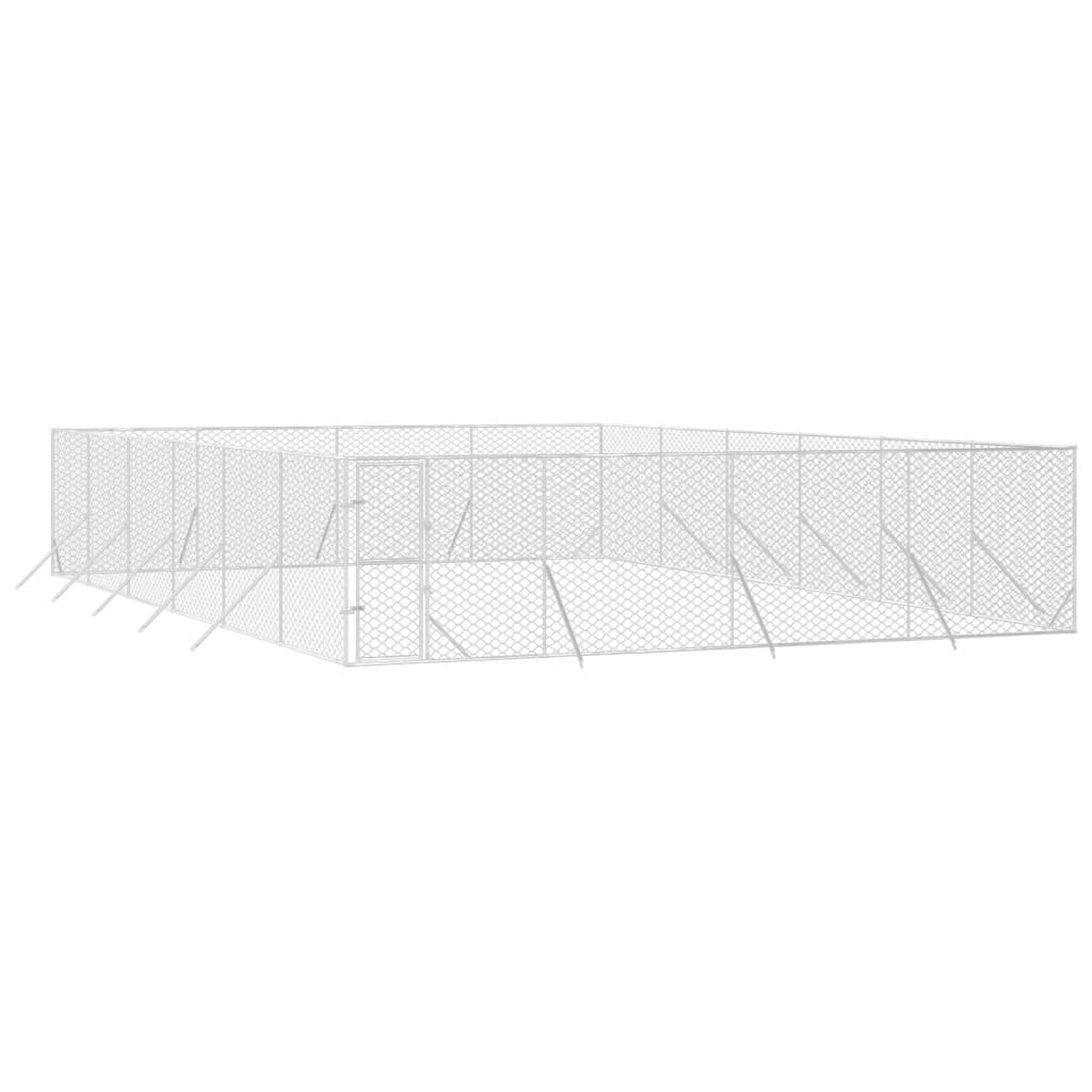 8720845942441_g_en_hd_1 vidaXL Outdoor Dog Kennel Silver 8x12x2 m Galvanised Steel - Image 3