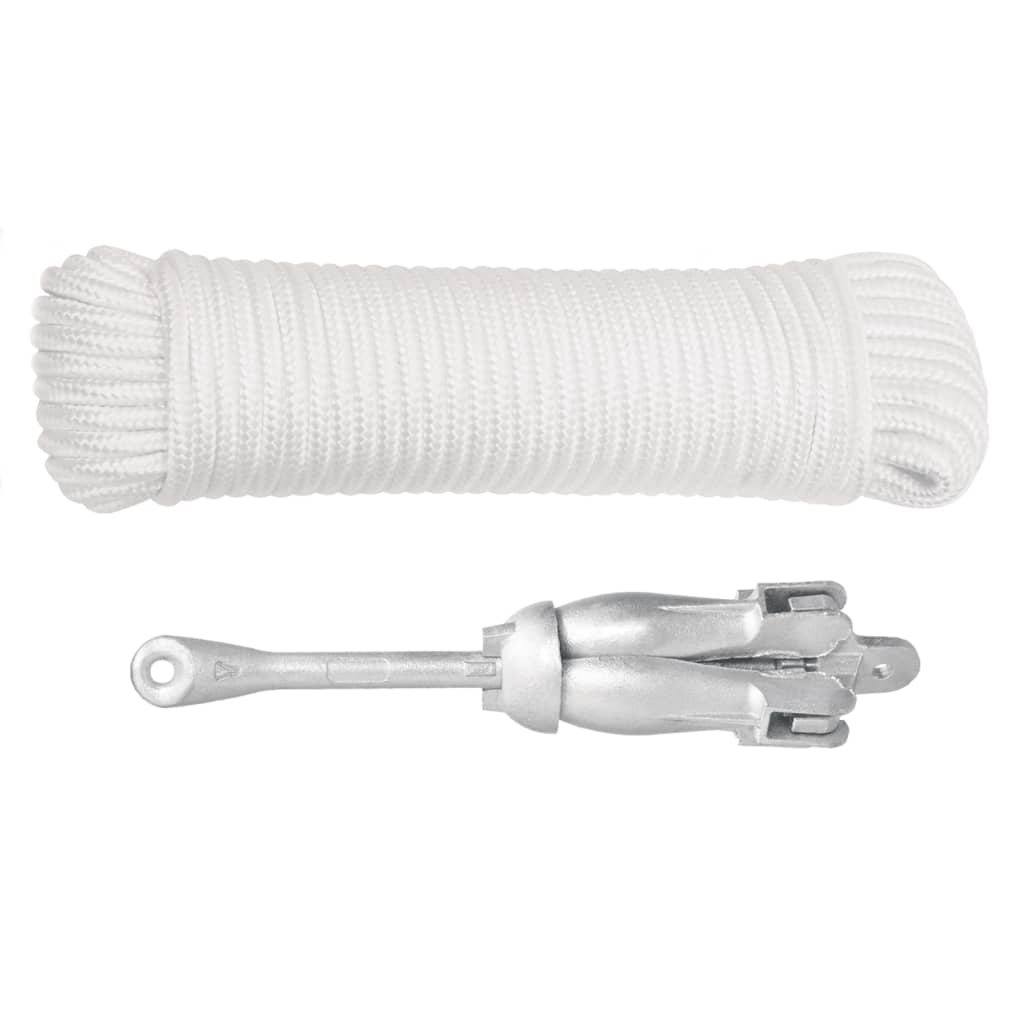8720845951221_g_en_hd_1 vidaXL Folding Anchor with Rope Silver 2.5 kg Malleable Iron - Image 2