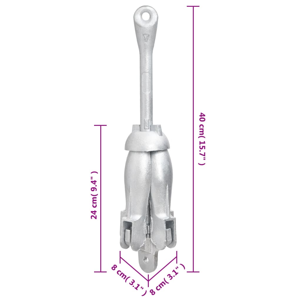 8720845951238_g_en_hd_10 vidaXL Folding Anchor with Rope Silver 3.2 kg Malleable Iron - Image 11