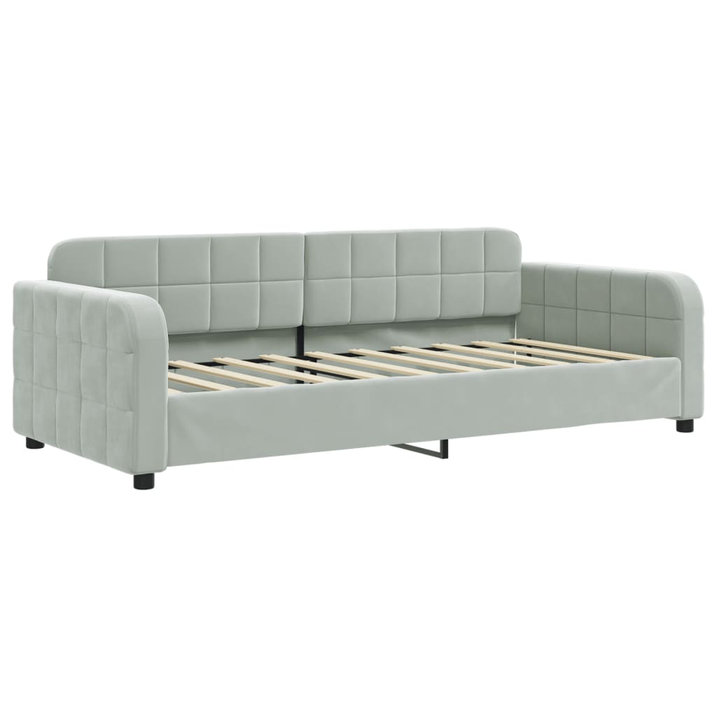 8720845953669_a_en_hd_1 vidaXL Day Bed without Mattress Light Grey 90x190 cm Velvet - Image 2