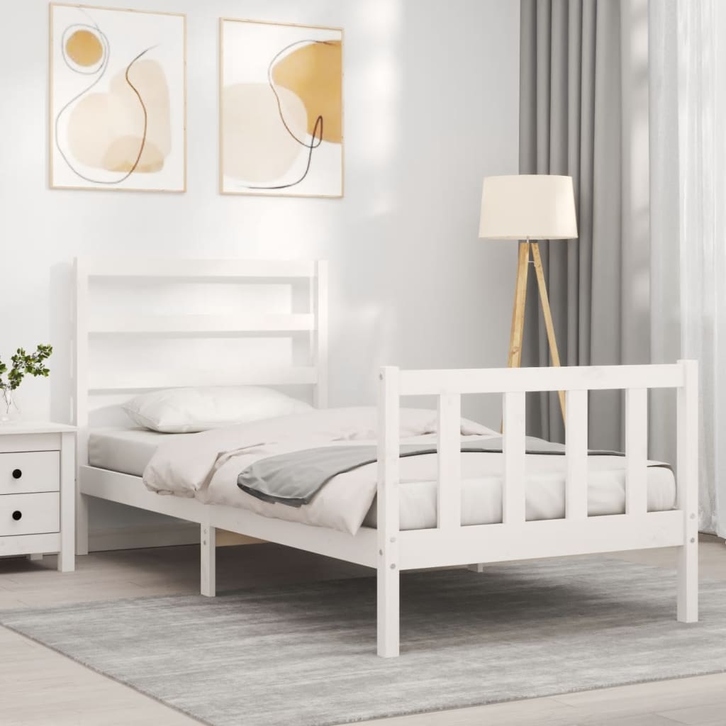 8720845970420_g_en_hd_2 vidaXL Bed Frame without Mattress White 90x190 cm Solid Wood Pine - Image 4