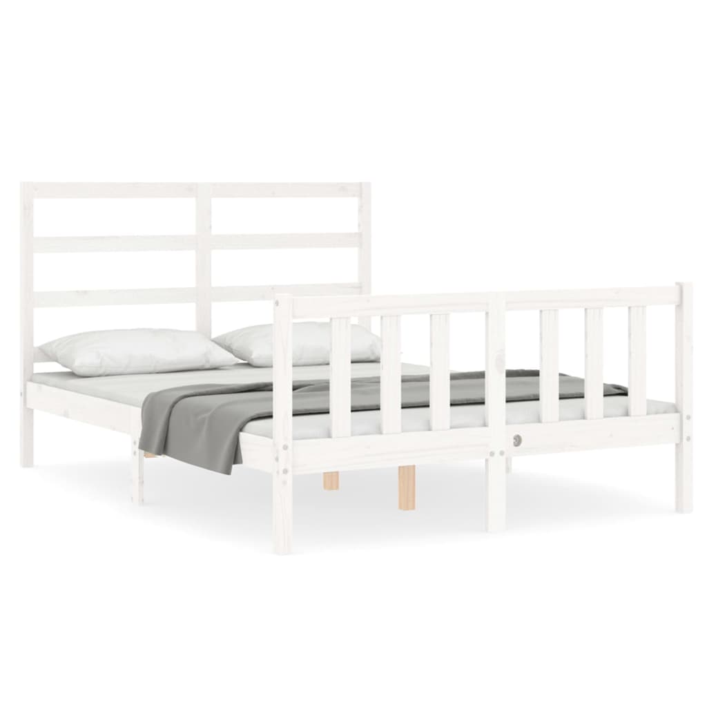 8720845970529_a_en_hd_1 vidaXL Bed Frame without Mattress White 135x190 cm Solid Wood Pine - Image 2