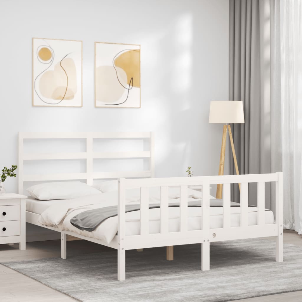 8720845970529_g_en_hd_2 vidaXL Bed Frame without Mattress White 135x190 cm Solid Wood Pine - Image 4