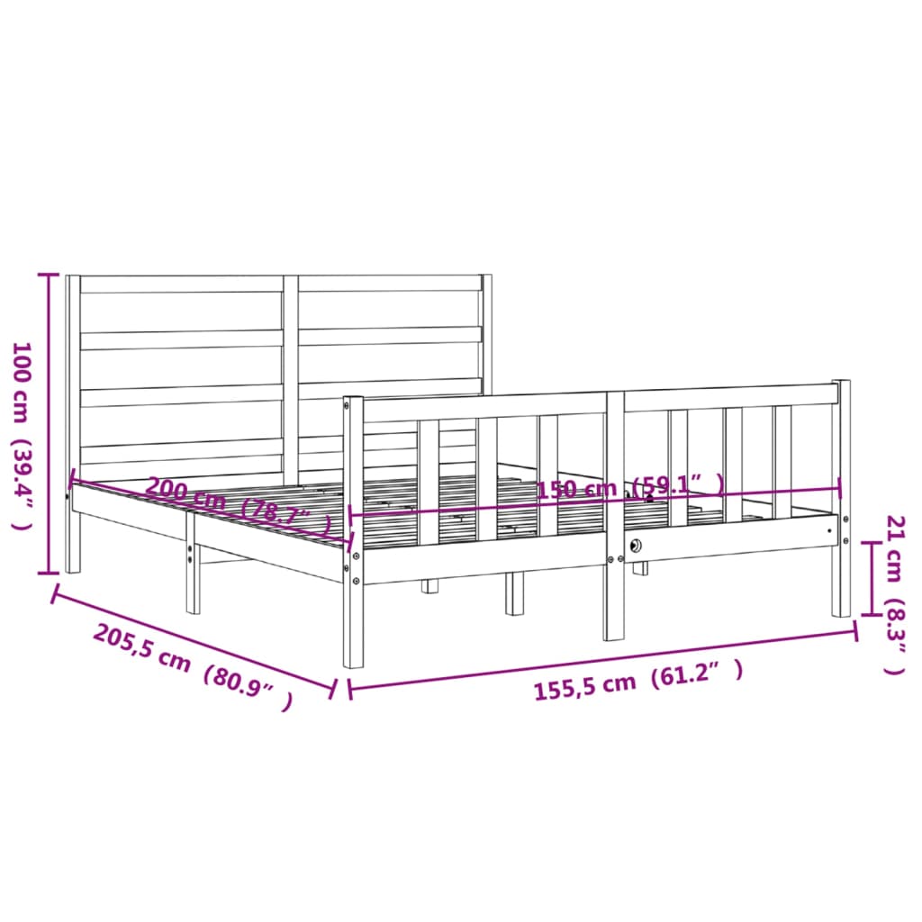8720845970826_g_en_hd_10 vidaXL Bed Frame without Mattress White 150x200 cm Solid Wood Pine - Image 12