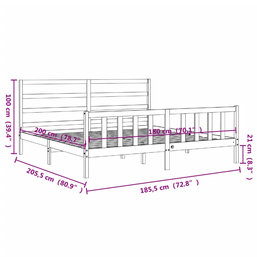 8720845970925_g_en_hd_10 vidaXL Bed Frame without Mattress White 183x203 cm King Solid Wood Pine - Image 12