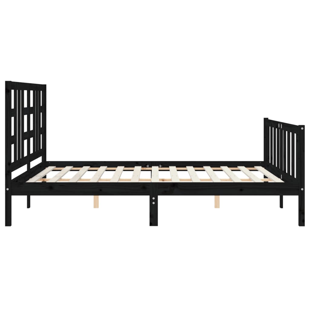 8720845971601_g_en_hd_5 vidaXL Bed Frame without Mattress Black 183x203 cm King Solid Wood Pine - Image 7