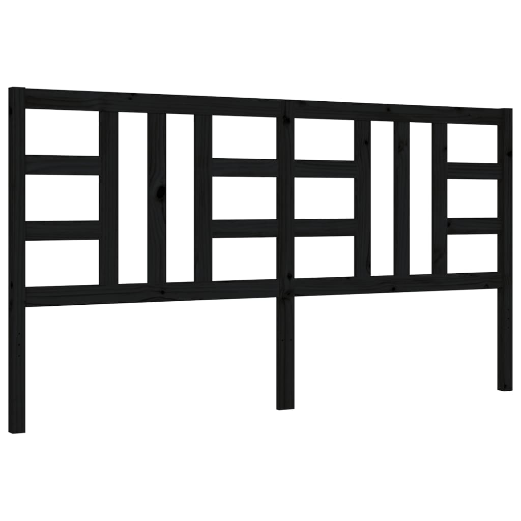 8720845971601_g_en_hd_6 vidaXL Bed Frame without Mattress Black 183x203 cm King Solid Wood Pine - Image 8