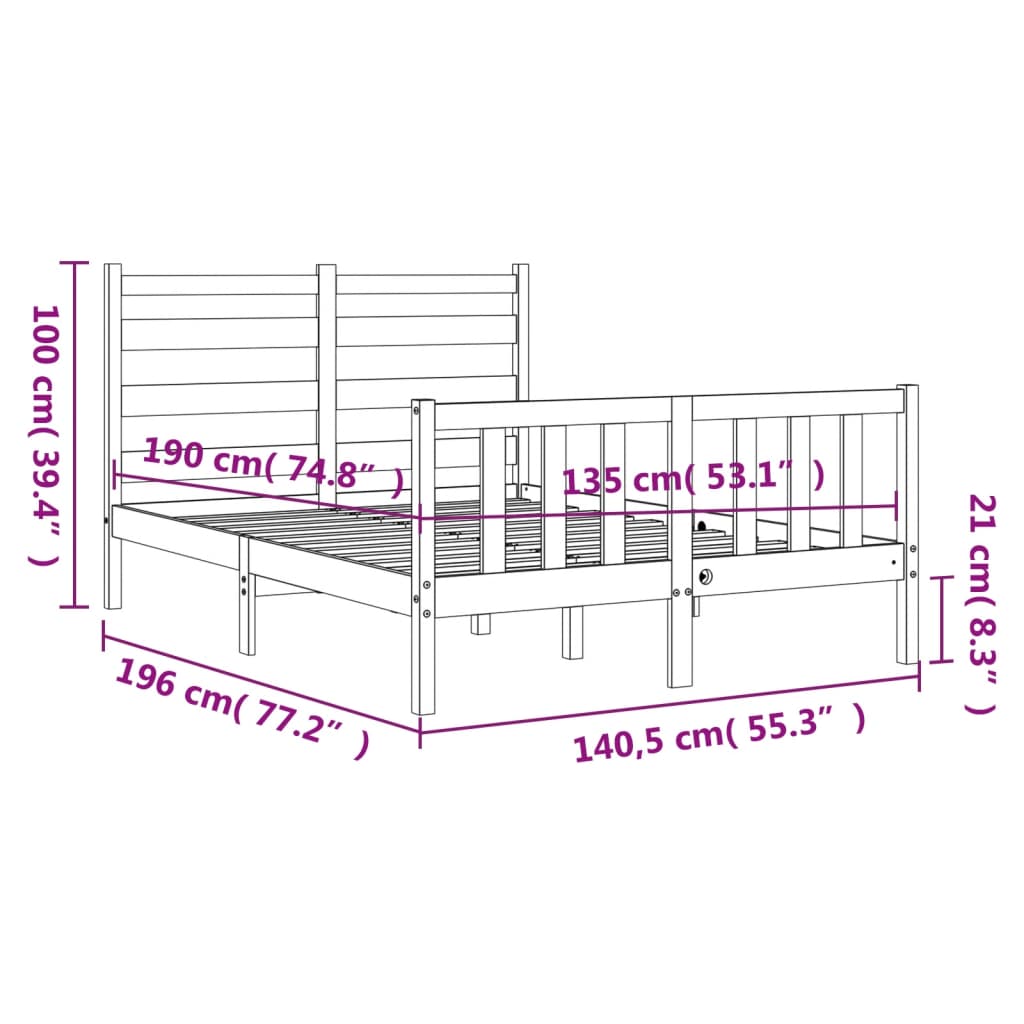 8720845971854_g_en_hd_10 vidaXL Bed Frame without Mattress Black 135x190 cm Solid Wood Pine - Image 12
