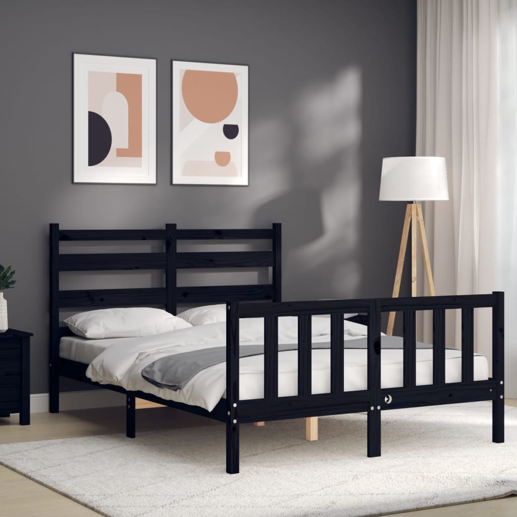 8720845971854_g_en_hd_2 vidaXL Bed Frame without Mattress Black 135x190 cm Solid Wood Pine - Image 4