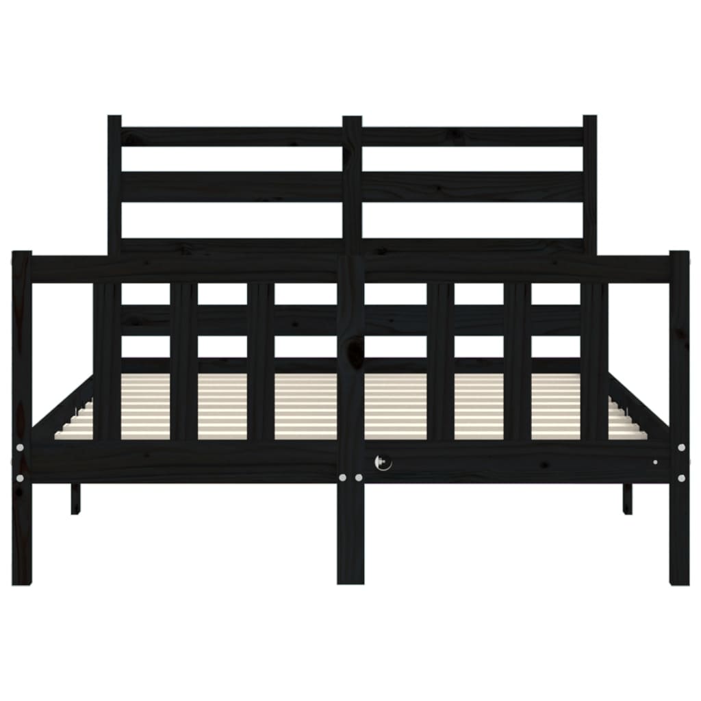 8720845971854_g_en_hd_4 vidaXL Bed Frame without Mattress Black 135x190 cm Solid Wood Pine - Image 6