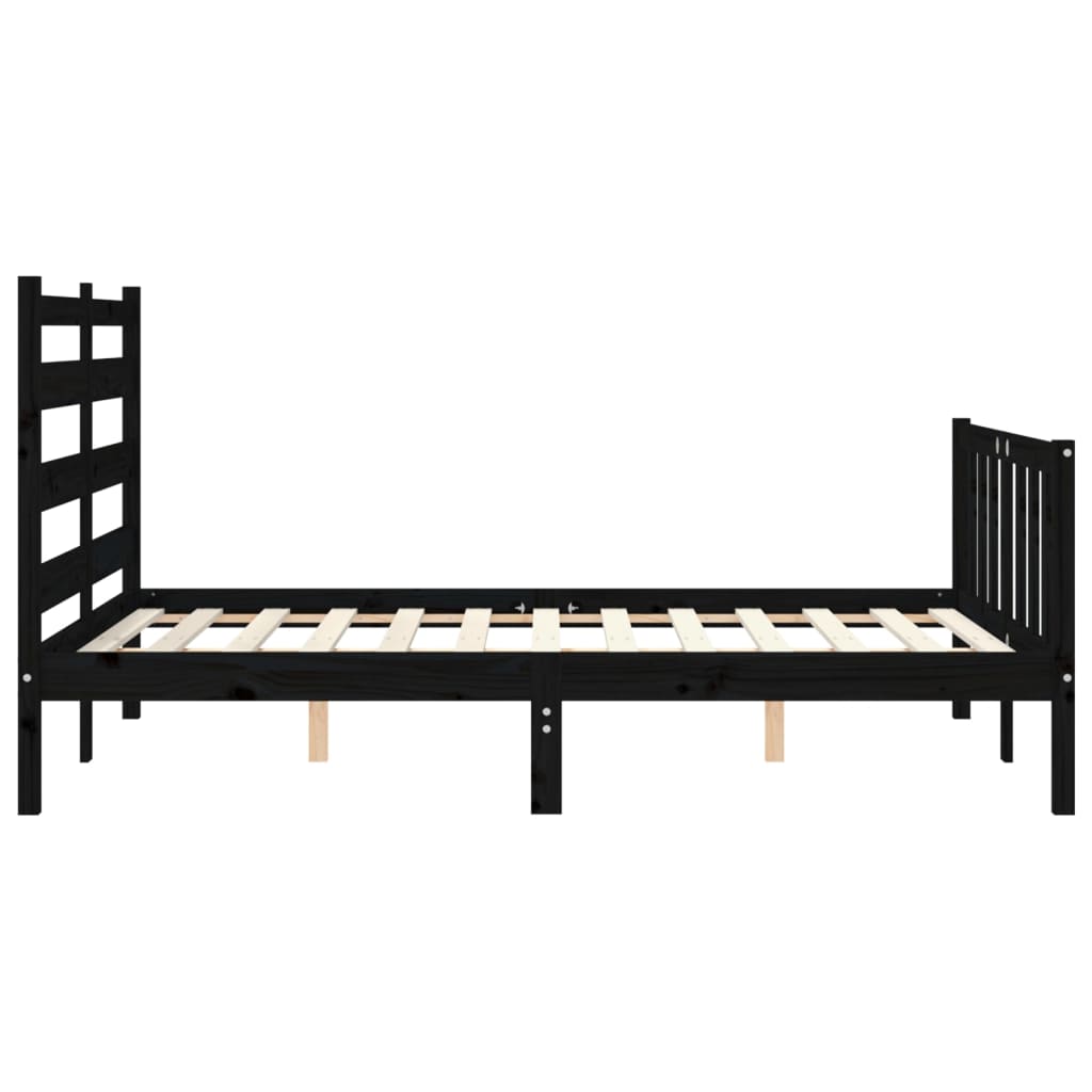 8720845971854_g_en_hd_5 vidaXL Bed Frame without Mattress Black 135x190 cm Solid Wood Pine - Image 7