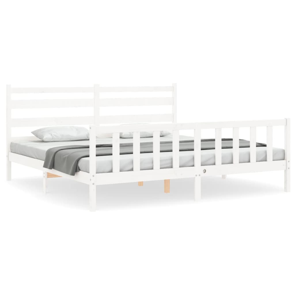 8720845972226_a_en_hd_1 vidaXL Bed Frame without Mattress White 183x203 cm King Solid Wood Pine - Image 2
