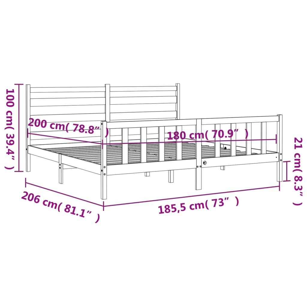 8720845972226_g_en_hd_10 vidaXL Bed Frame without Mattress White 183x203 cm King Solid Wood Pine - Image 12