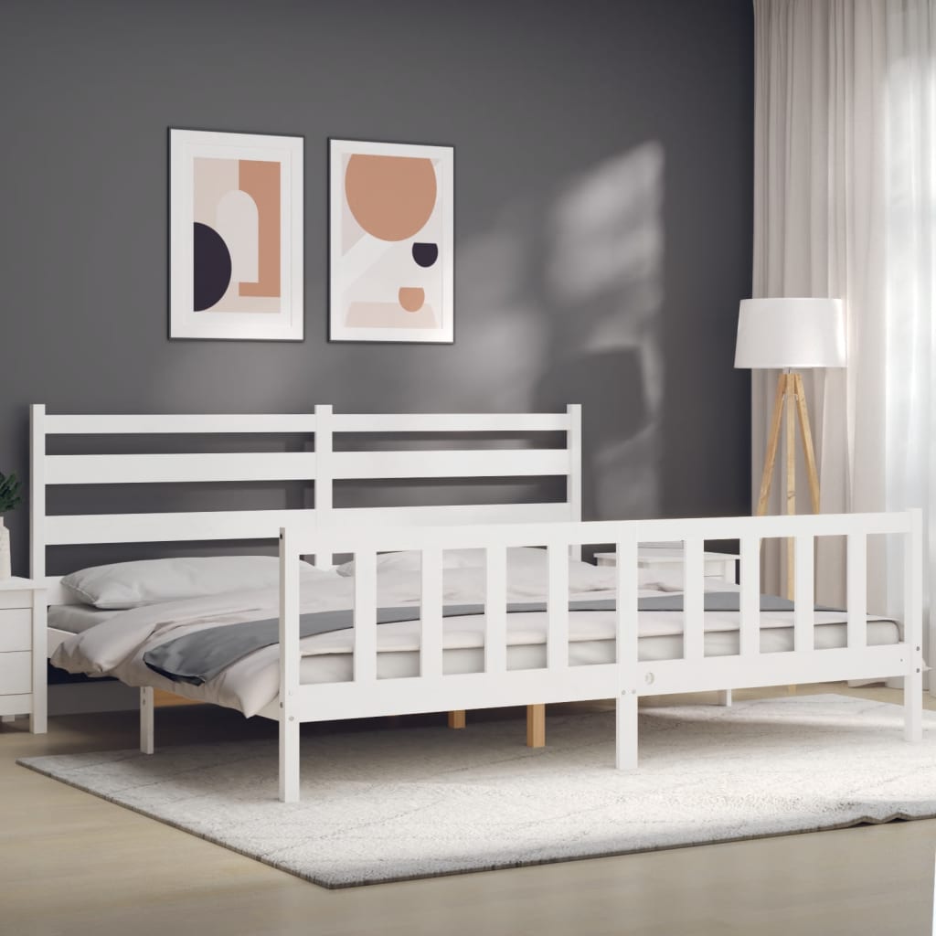 8720845972226_g_en_hd_2 vidaXL Bed Frame without Mattress White 183x203 cm King Solid Wood Pine - Image 4