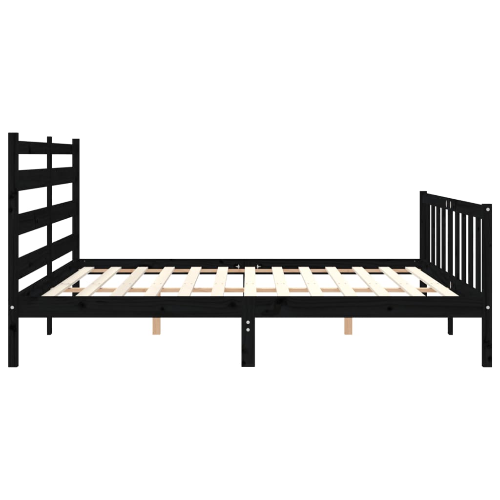 8720845972257_g_en_hd_5 vidaXL Bed Frame without Mattress Black 183x203 cm King Solid Wood Pine - Image 7