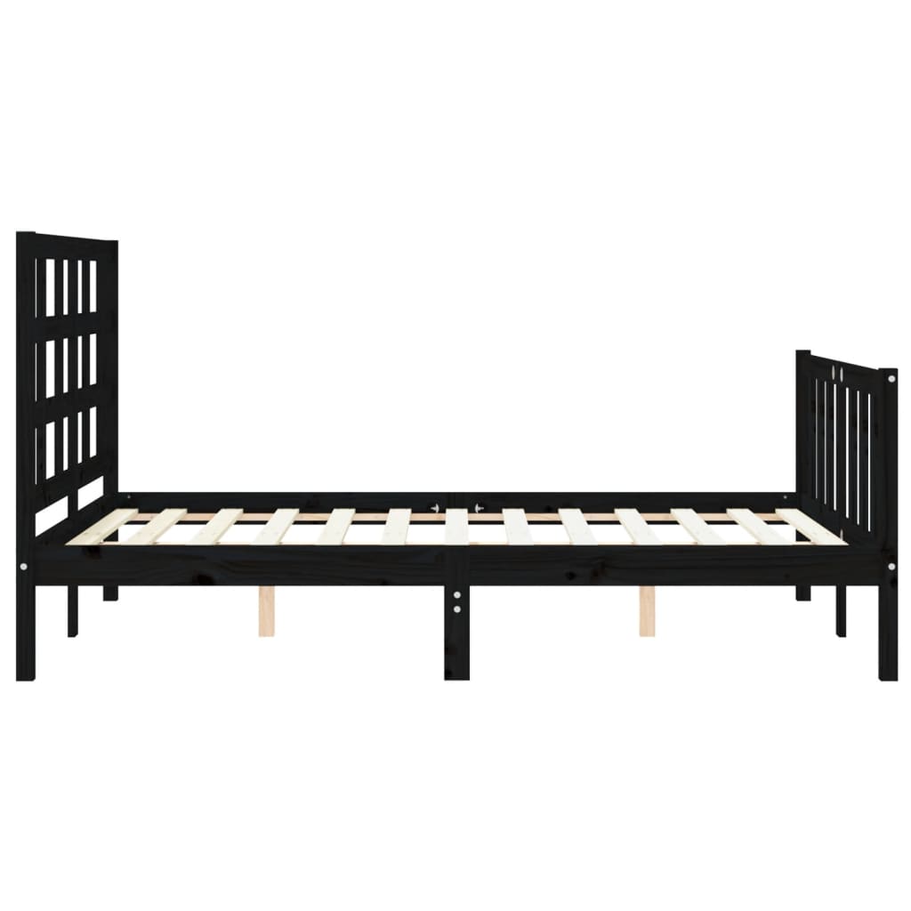 8720845972509_g_en_hd_5 vidaXL Bed Frame without Mattress Black 135x190 cm Solid Wood Pine - Image 7