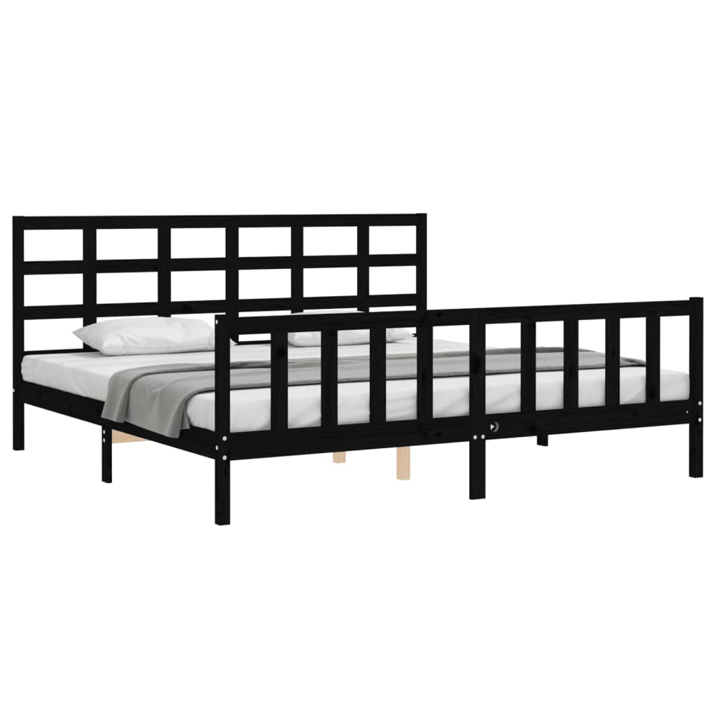 8720845972905_g_en_hd_1 vidaXL Bed Frame without Mattress Black 183x203 cm King Solid Wood Pine - Image 3