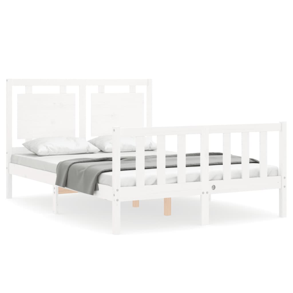 8720845973124_a_en_hd_1 vidaXL Bed Frame without Mattress White 135x190 cm Solid Wood Pine - Image 2