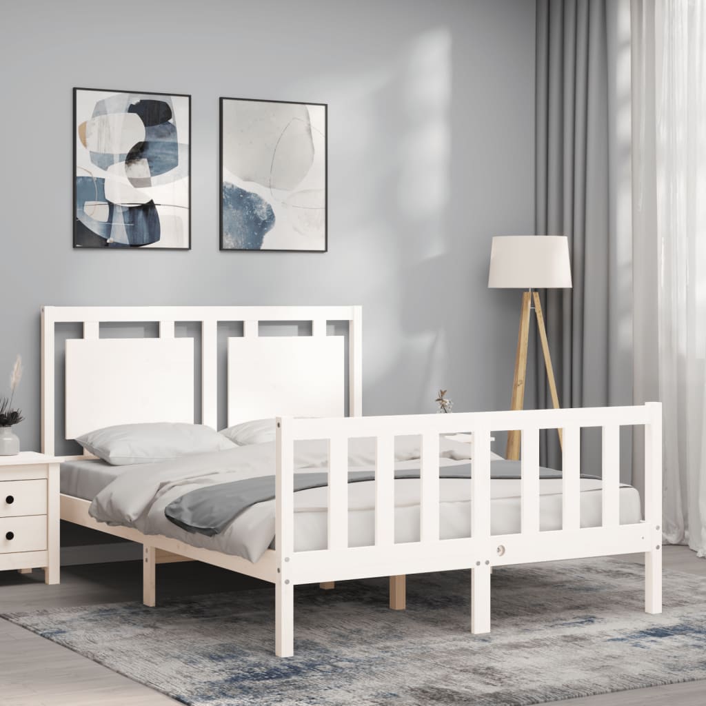 8720845973124_g_en_hd_1 vidaXL Bed Frame without Mattress White 135x190 cm Solid Wood Pine - Image 3