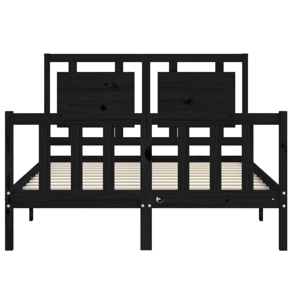 8720845973155_g_en_hd_4 vidaXL Bed Frame without Mattress Black 135x190 cm Solid Wood Pine - Image 6