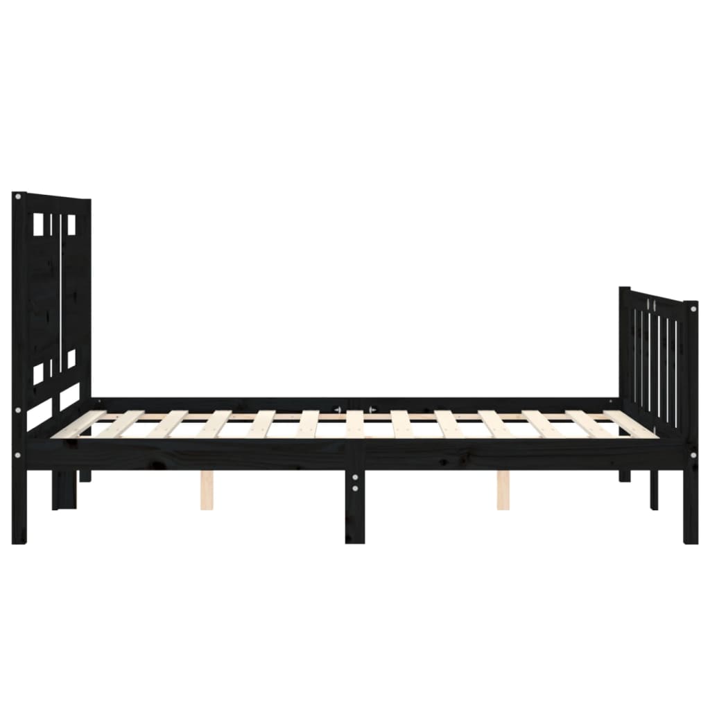 8720845973155_g_en_hd_5 vidaXL Bed Frame without Mattress Black 135x190 cm Solid Wood Pine - Image 7