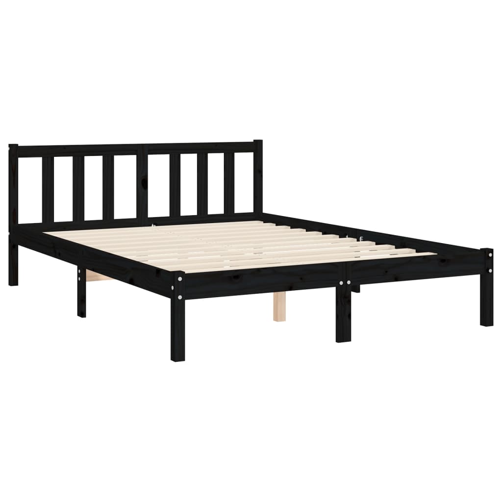 8720845973155_g_en_hd_7 vidaXL Bed Frame without Mattress Black 135x190 cm Solid Wood Pine - Image 9