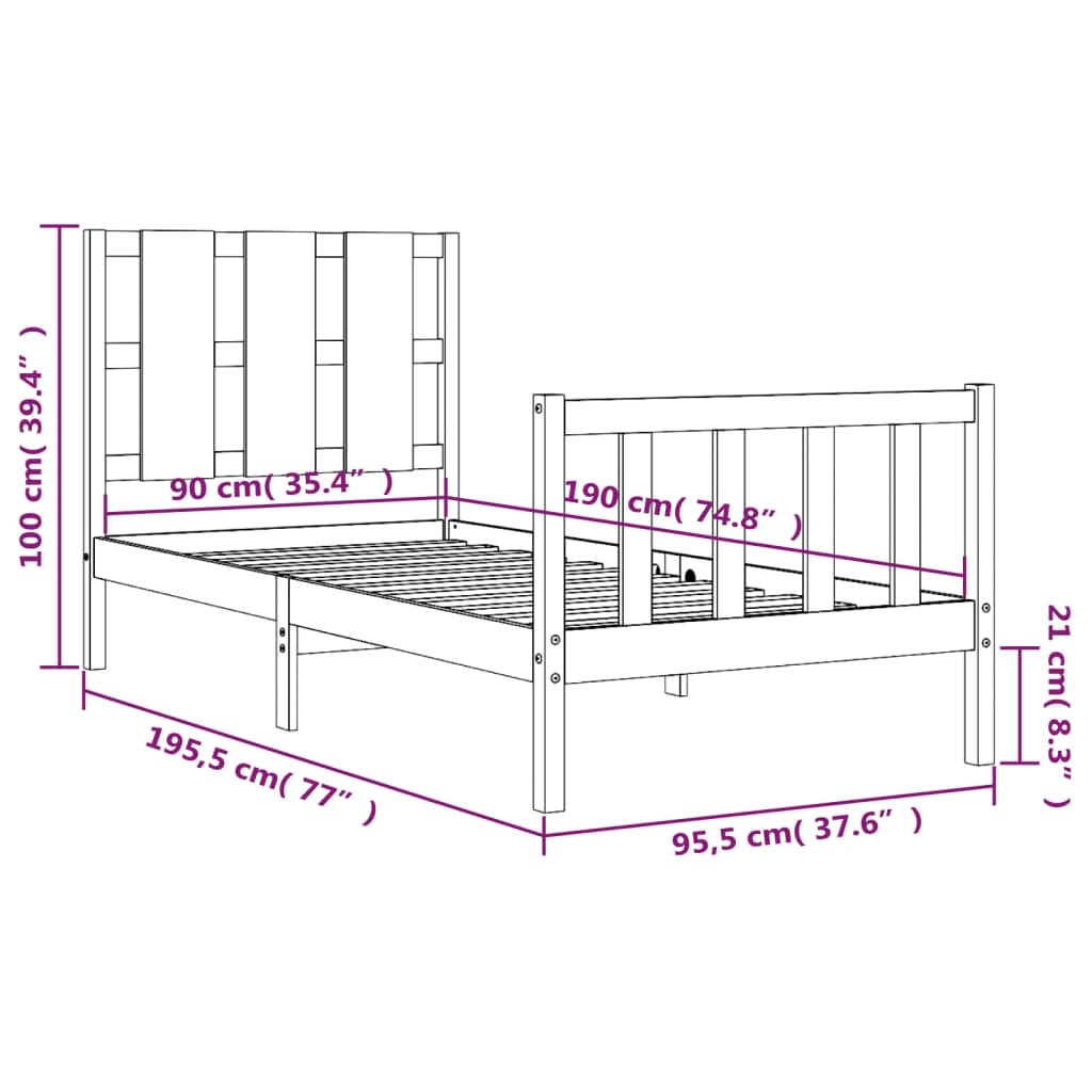 8720845973667_g_en_hd_10 vidaXL Bed Frame without Mattress 90x190 cm Solid Wood Pine - Image 12