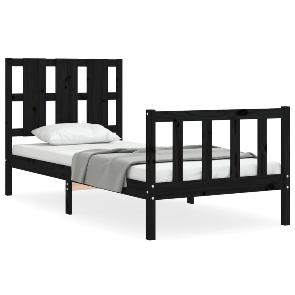 8720845973704_a_en_hd_1 vidaXL Bed Frame without Mattress Black 90x190 cm Solid Wood Pine - Image 2
