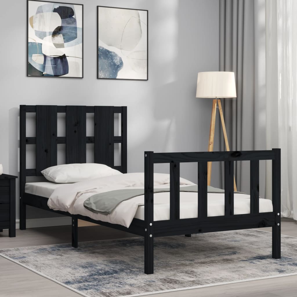 8720845973704_g_en_hd_1 vidaXL Bed Frame without Mattress Black 90x190 cm Solid Wood Pine - Image 3