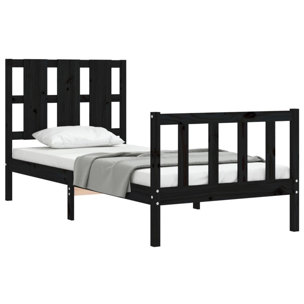 8720845973704_g_en_hd_2 vidaXL Bed Frame without Mattress Black 90x190 cm Solid Wood Pine - Image 4