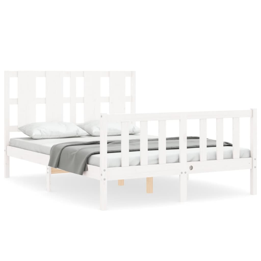 8720845973773_a_en_hd_1 vidaXL Bed Frame without Mattress White 135x190 cm Solid Wood Pine - Image 2
