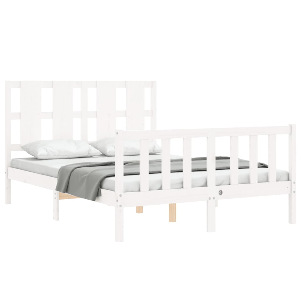 8720845973773_g_en_hd_2 vidaXL Bed Frame without Mattress White 135x190 cm Solid Wood Pine - Image 4