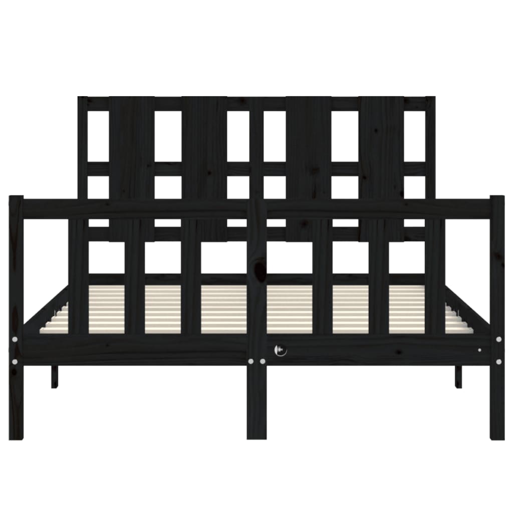 8720845973803_g_en_hd_4 vidaXL Bed Frame without Mattress Black 135x190 cm Solid Wood Pine - Image 6