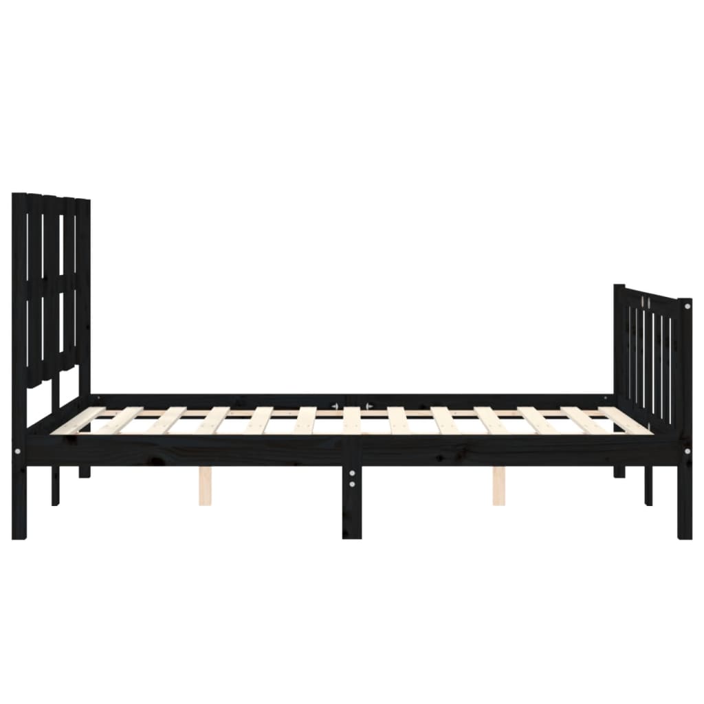 8720845973803_g_en_hd_5 vidaXL Bed Frame without Mattress Black 135x190 cm Solid Wood Pine - Image 7