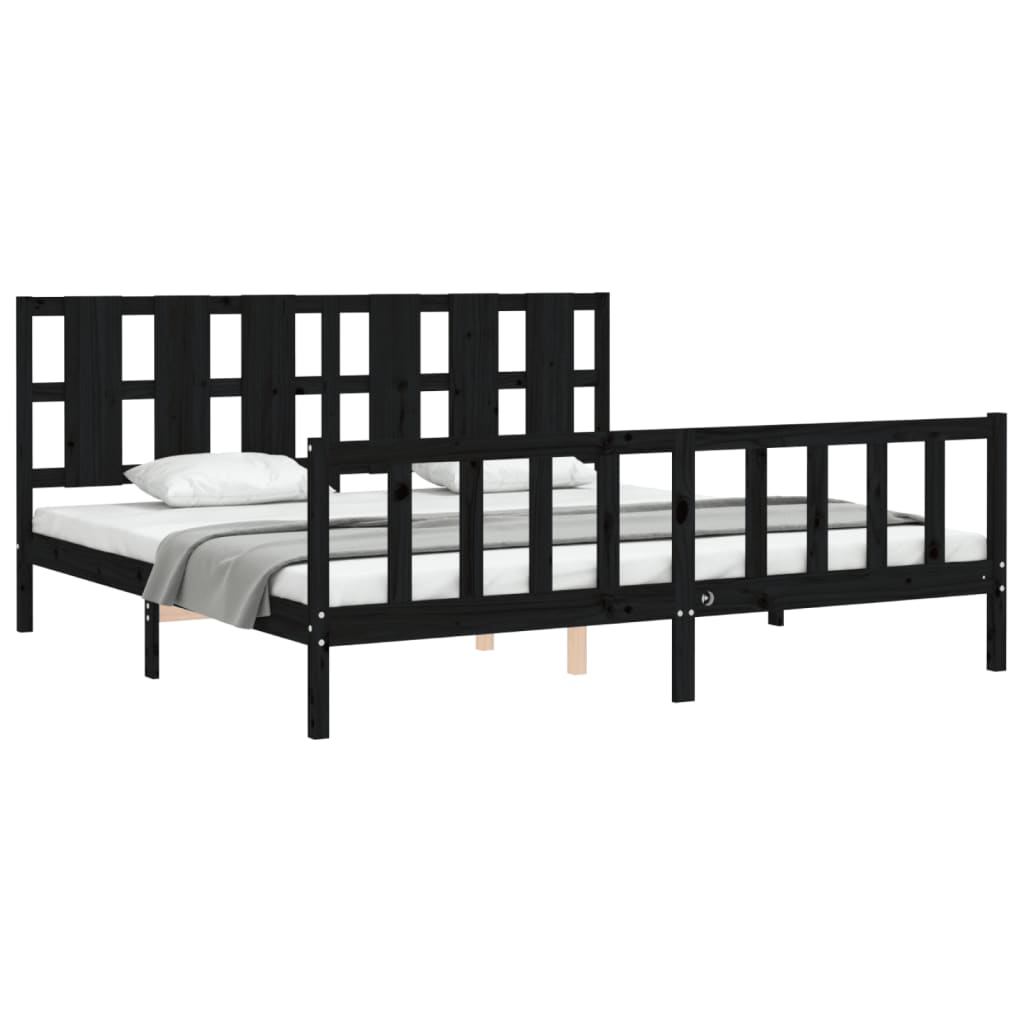 8720845974206_g_en_hd_2 vidaXL Bed Frame without Mattress Black 183x203 cm King Solid Wood Pine - Image 4